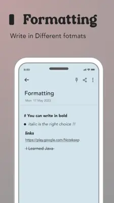 Notes keep and Lists android App screenshot 2